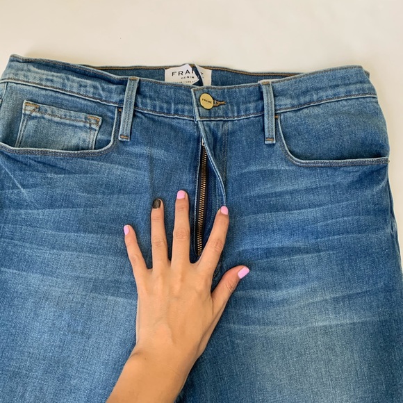 FRAME Ali High-Rise Cigarette Jeans in Opus size 32 - Picture 6 of 12